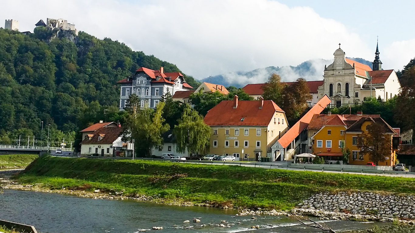 Celje e il fiume Savinja