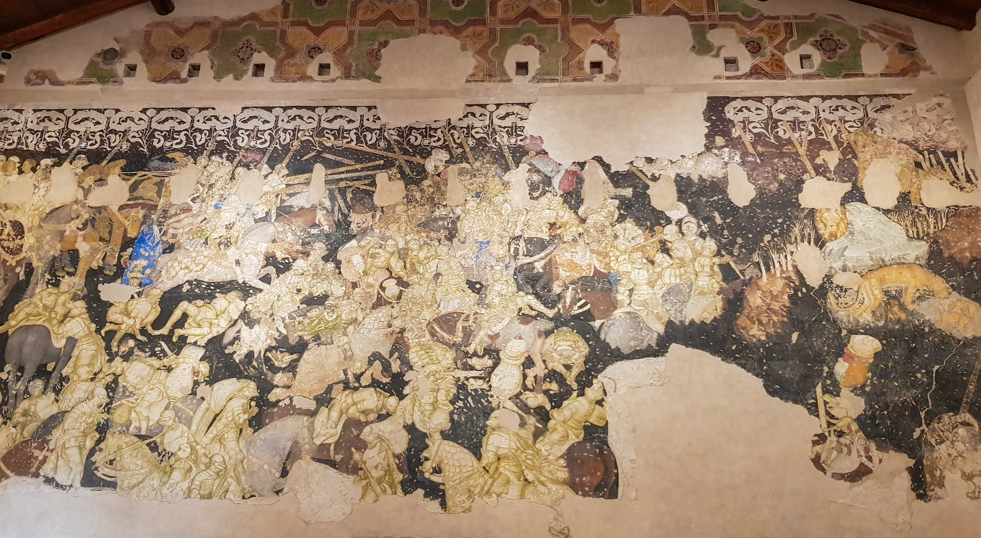 Affresco nella sala del Pisanello del Palazzo Ducale di Mantova. Foto: Sara Zammarini